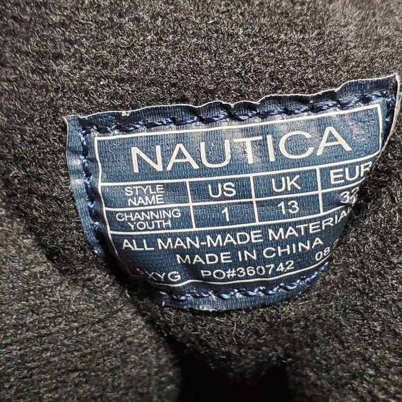 Nautica Waterproof Duck Boots Youth 1 Channing Brown Faux Leather Round Toe Kids - Picture 2 of 9